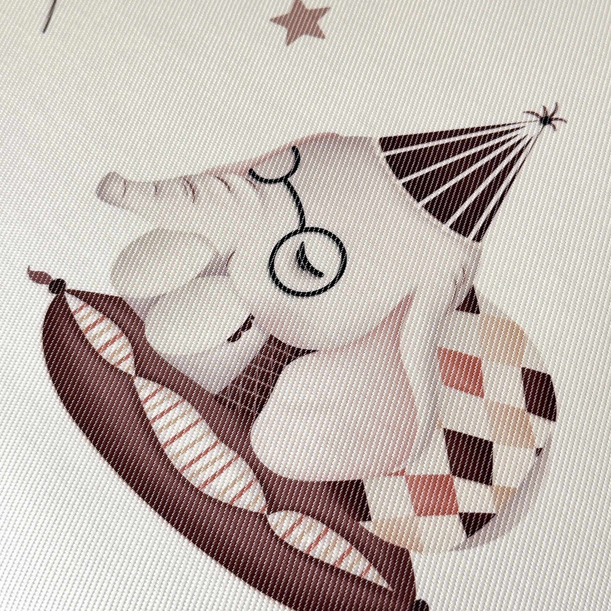 91家纺网 家纺一手货源 找家纺 JUICY 橘滋家纺 2026新款A类北欧简约数码印花婴童冰丝席凉席 蓬蓬象乐园