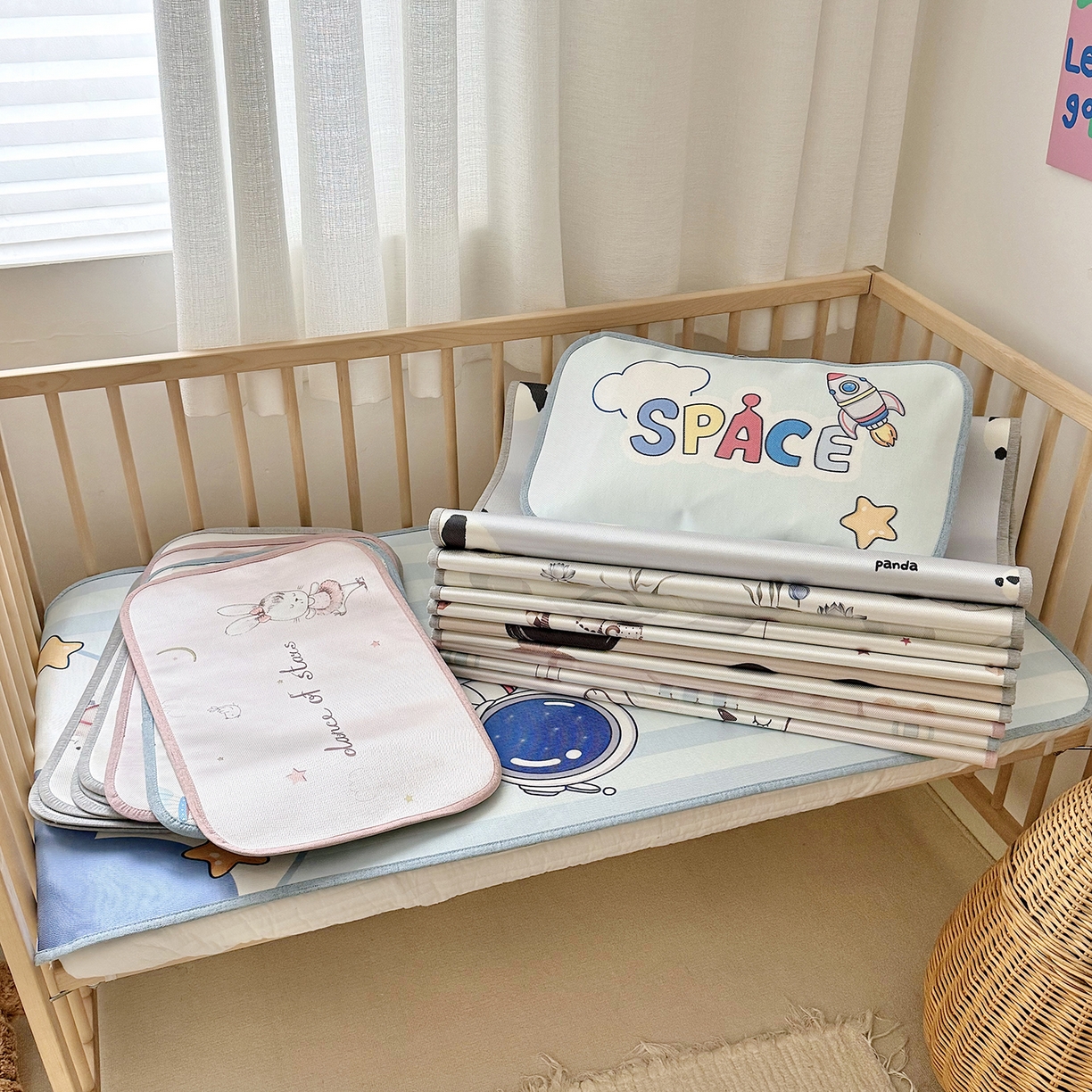 JUICY 橘滋家纺 2026新款A类北欧简约数码印花婴童冰丝席凉席 组合图仅供参考不可下单