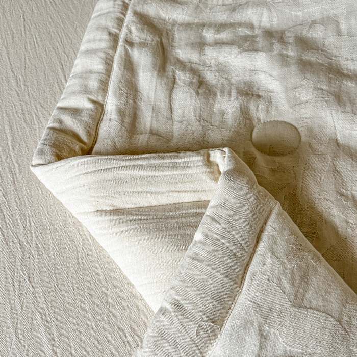 91家纺网 家纺一手货源 找家纺 乐家毛巾被（工厂自产自销） 2026新款棉花胚胎填充大提花棉麻夏被夏凉被空调被 棉麻-芙蓉