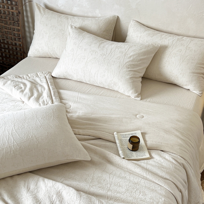 91家纺网 家纺一手货源 找家纺 乐家毛巾被（工厂自产自销） 2026新款棉花胚胎填充大提花棉麻夏被夏凉被空调被 棉麻-拱门