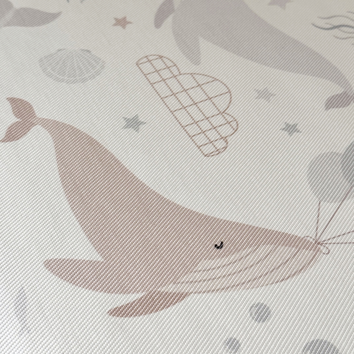 91家纺网 家纺一手货源 找家纺 JUICY 橘滋家纺 2026新款A类北欧简约数码印花婴童冰丝席凉席 鲸尾摇凉