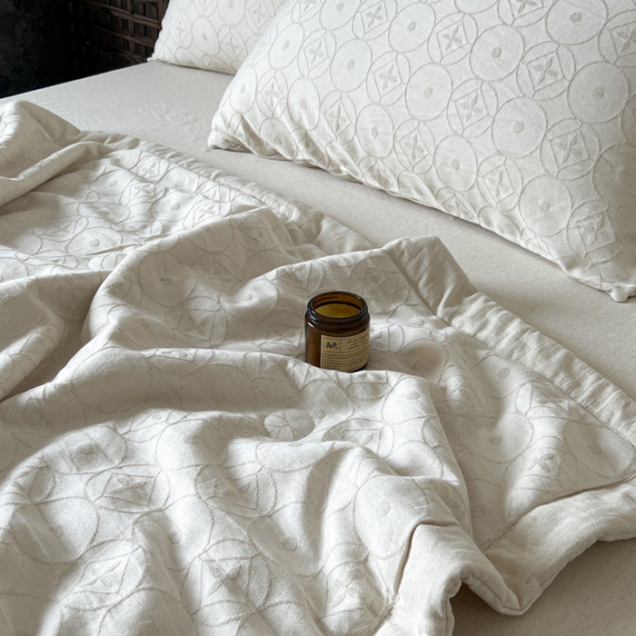 91家纺网 家纺一手货源 找家纺 乐家毛巾被（工厂自产自销） 2026新款棉花胚胎填充大提花棉麻夏被夏凉被空调被 棉麻-泡沫