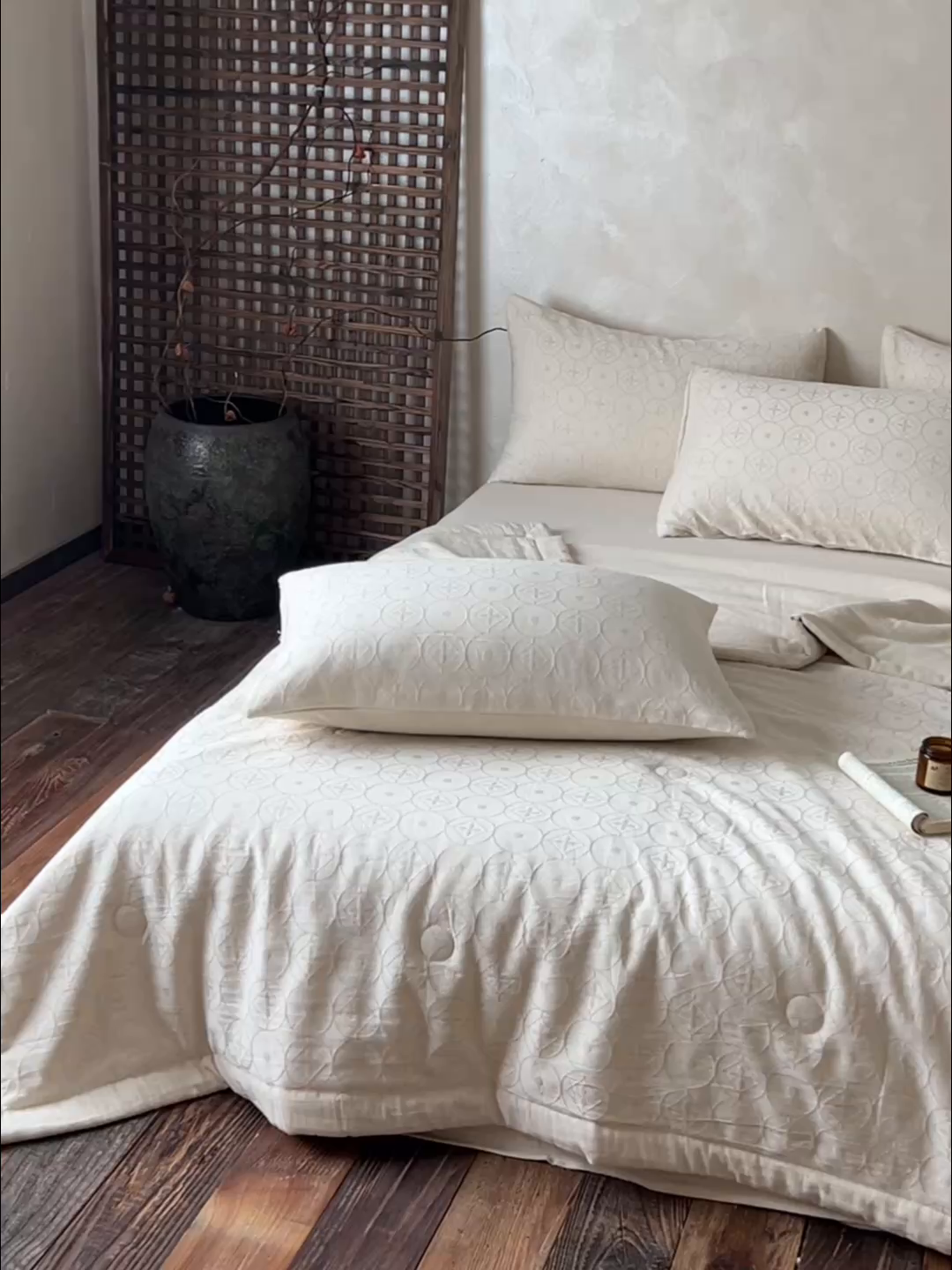 91家纺网 家纺一手货源 找家纺 乐家毛巾被（工厂自产自销） 2026新款棉花胚胎填充大提花棉麻夏被夏凉被空调被 棉麻-泡沫