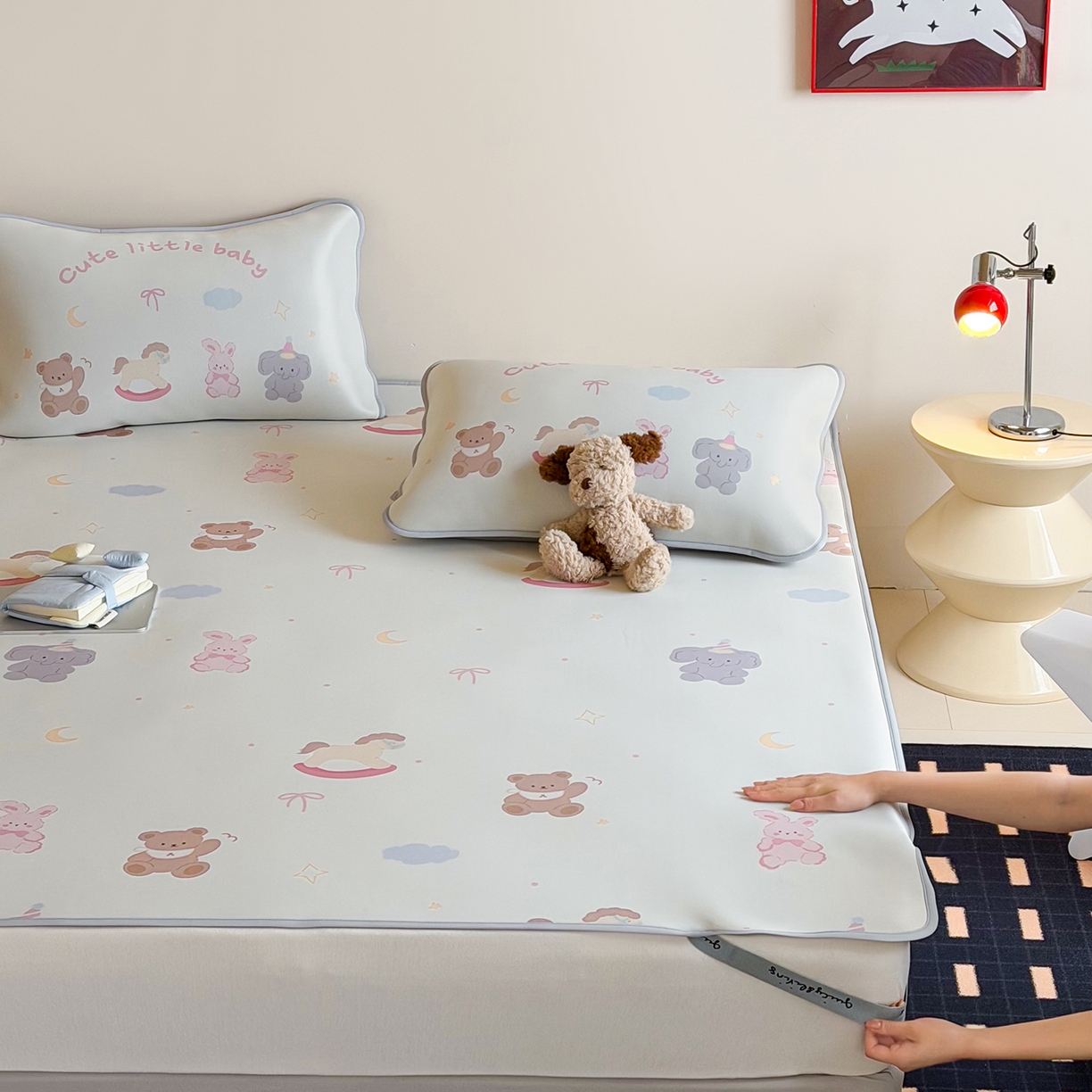 91家纺网 家纺一手货源 找家纺 （总）JUICY 橘滋家纺 2026新款CoolAir沁氧数码印花冰感软凉席