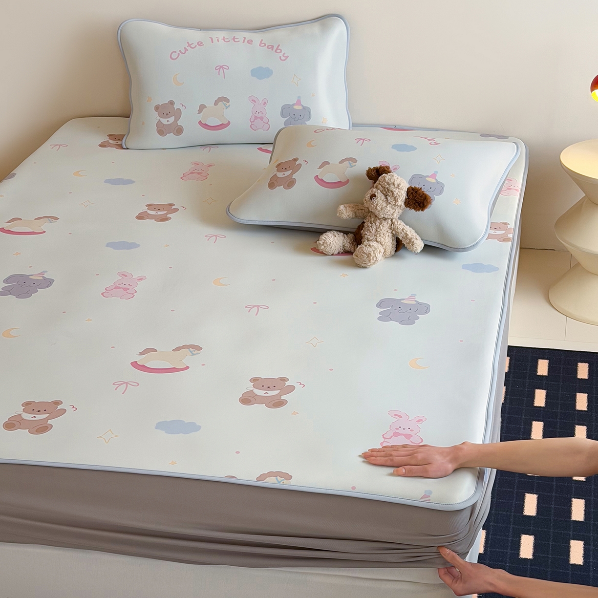 91家纺网 家纺一手货源 找家纺 （总）JUICY 橘滋家纺 2026新款CoolAir沁氧数码印花冰感软凉席