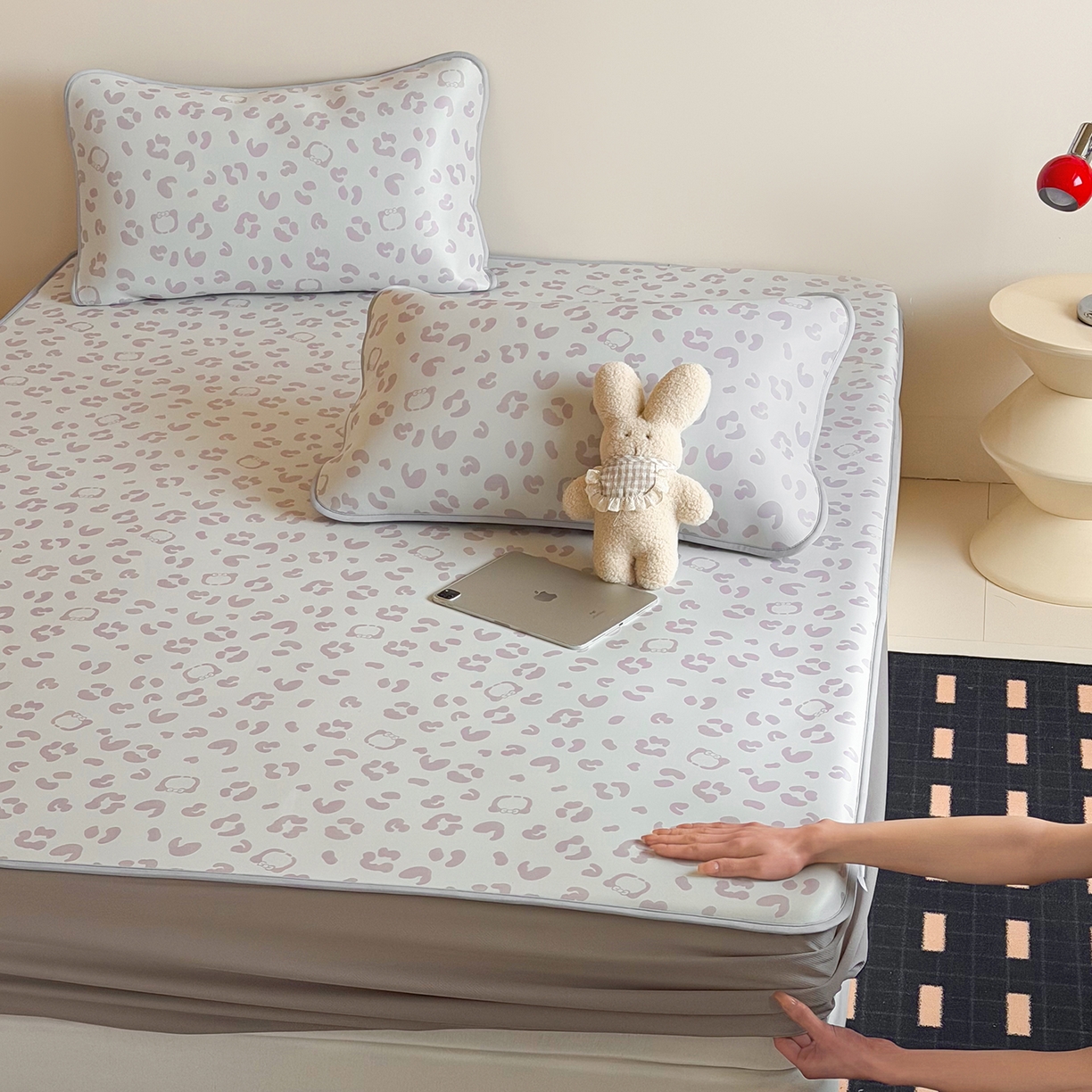 91家纺网 家纺一手货源 找家纺 （总）JUICY 橘滋家纺 2026新款CoolAir沁氧数码印花冰感软凉席