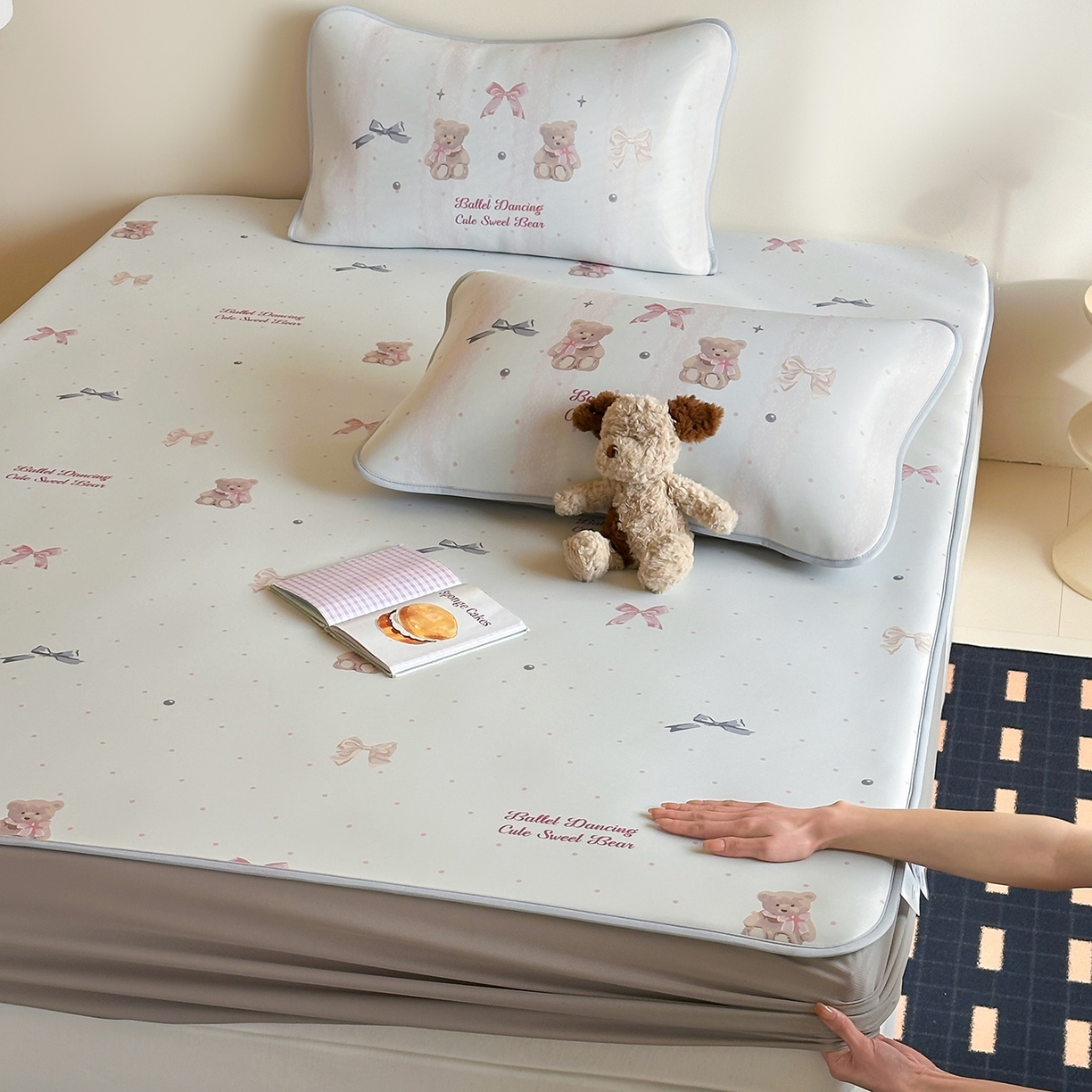 91家纺网 家纺一手货源 找家纺 （总）JUICY 橘滋家纺 2026新款CoolAir沁氧数码印花冰感软凉席