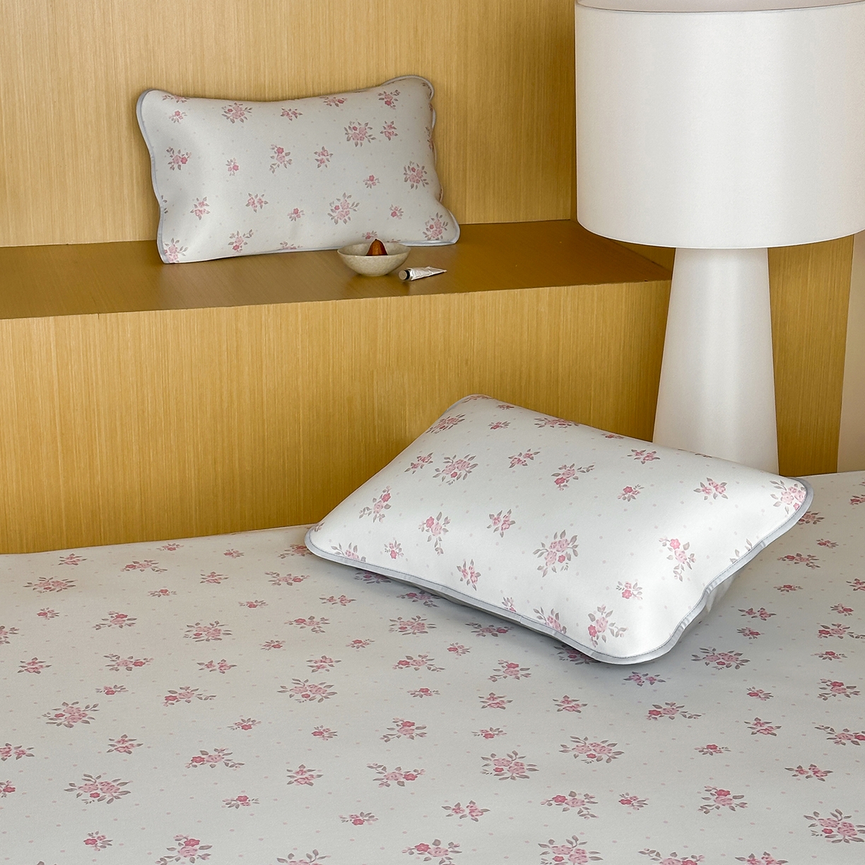 91家纺网 家纺一手货源 找家纺 JUICY 橘滋家纺 2026新款CoolAir沁氧数码印花冰感软凉席 淡粉手稿-平席款