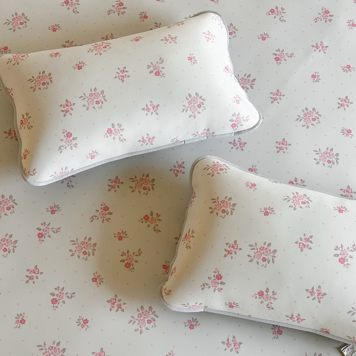 91家纺网 家纺一手货源 找家纺 JUICY 橘滋家纺 2026新款CoolAir沁氧数码印花冰感软凉席 淡粉手稿-平席款