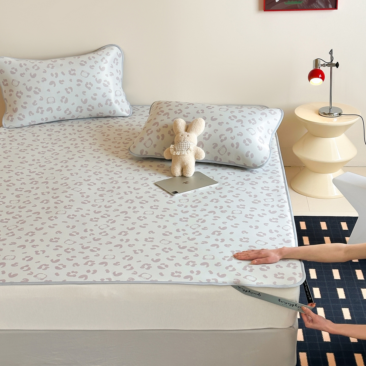 JUICY 橘滋家纺 2026新款CoolAir沁氧数码印花冰感软凉席 豹纹丛林-平席款