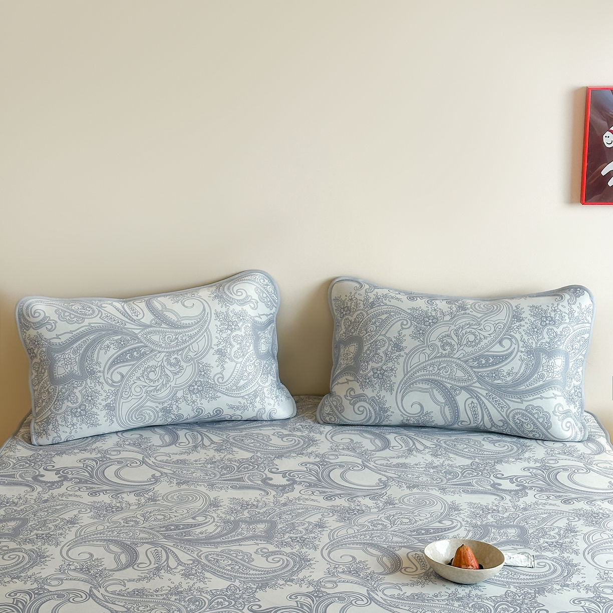 91家纺网 家纺一手货源 找家纺 JUICY 橘滋家纺 2026新款CoolAir沁氧数码印花冰感软凉席 佩斯利-平席款