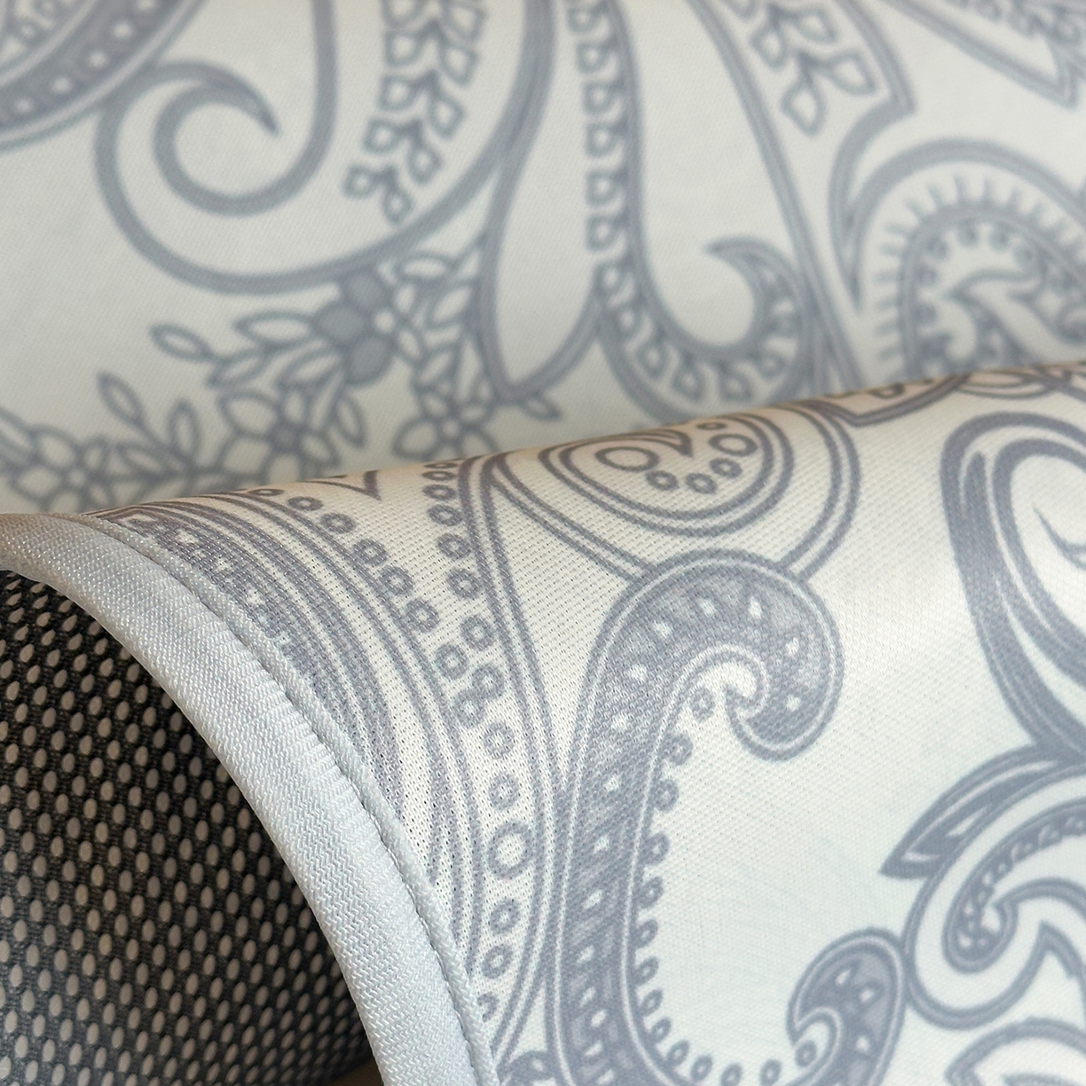 91家纺网 家纺一手货源 找家纺 JUICY 橘滋家纺 2026新款CoolAir沁氧数码印花冰感软凉席 佩斯利-平席款