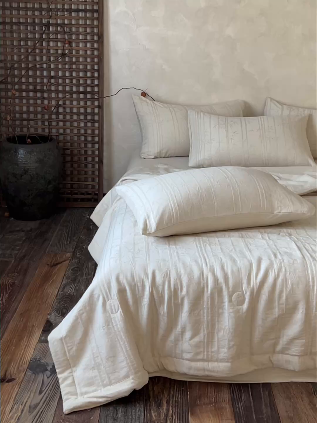 91家纺网 家纺一手货源 找家纺 乐家毛巾被（工厂自产自销） 2026新款棉花胚胎填充大提花棉麻夏被夏凉被空调被 棉麻-细竹