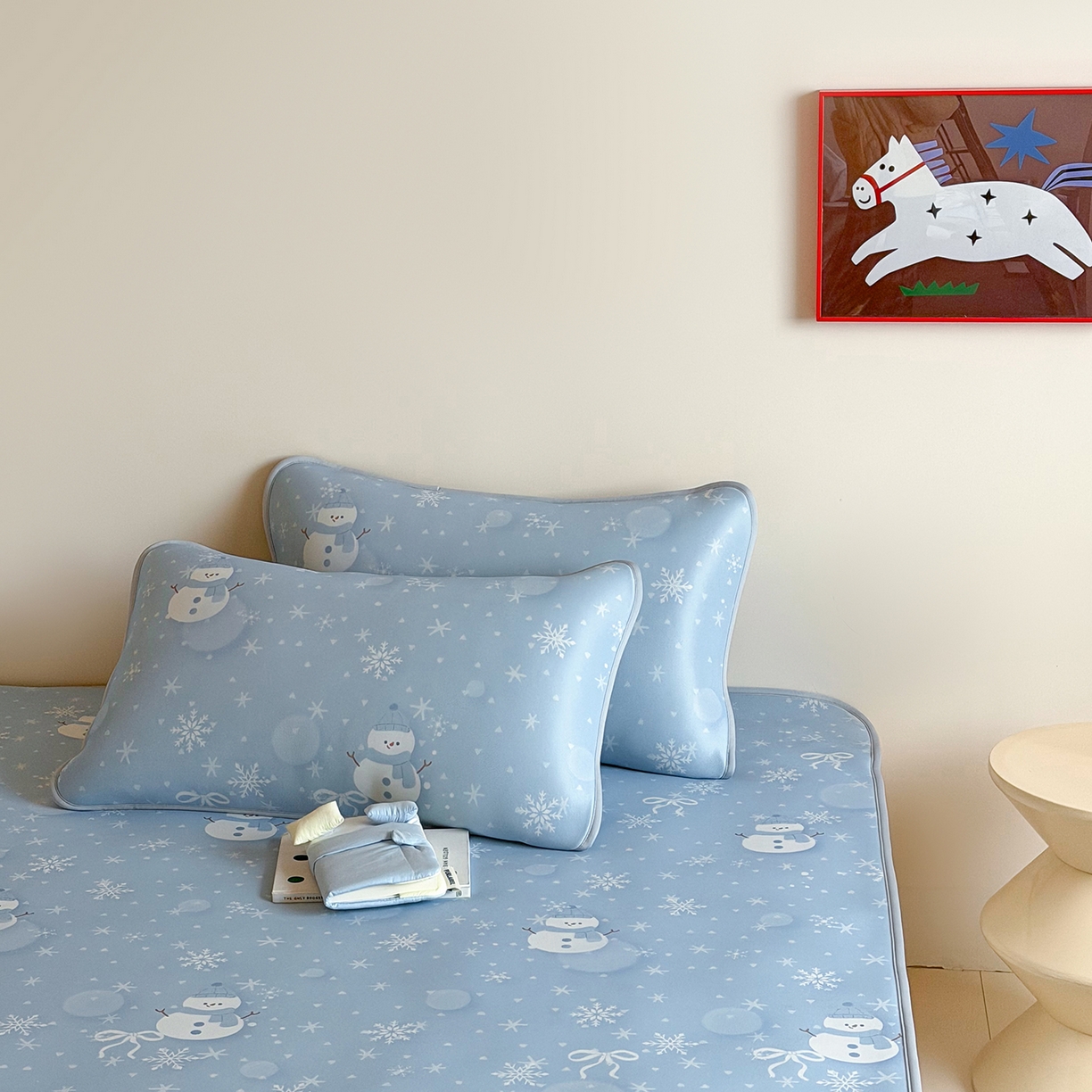 91家纺网 家纺一手货源 找家纺 JUICY 橘滋家纺 2026新款CoolAir沁氧数码印花冰感软凉席 蓝梦精灵-平席款