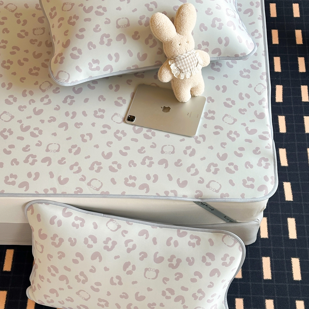 91家纺网 家纺一手货源 找家纺 （总）JUICY 橘滋家纺 2026新款CoolAir沁氧数码印花冰感软凉席