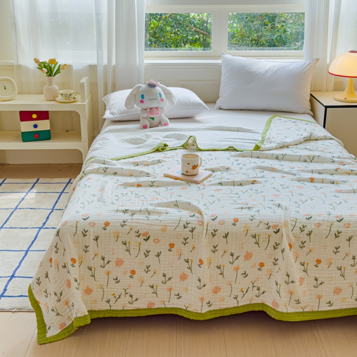 91家纺网 家纺一手货源 找家纺 （总）乐家毛巾被（工厂自产自销） 2026新款全棉纯棉六层一体超柔泡泡纱多功能毯