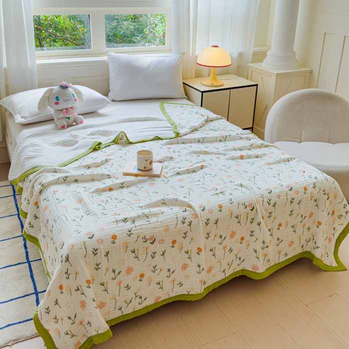 91家纺网 家纺一手货源 找家纺 （总）乐家毛巾被（工厂自产自销） 2026新款全棉纯棉六层一体超柔泡泡纱多功能毯