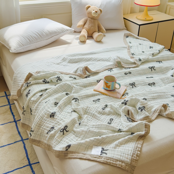 91家纺网 家纺一手货源 找家纺 （总）乐家毛巾被（工厂自产自销） 2026新款全棉纯棉六层一体超柔泡泡纱多功能毯