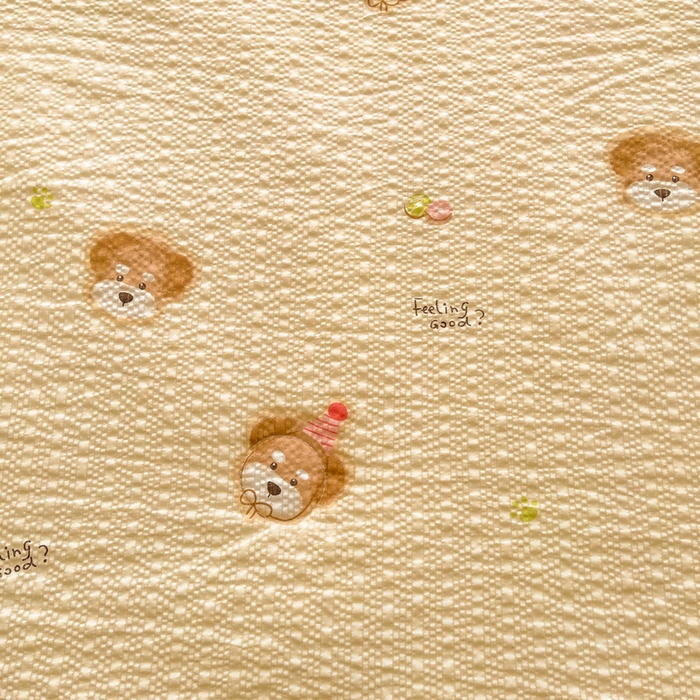 91家纺网 家纺一手货源 找家纺 梵朴 2026新款A类泡芙双层纱贝壳边床盖夏被四件套三角针夏凉被空调被 萌宠