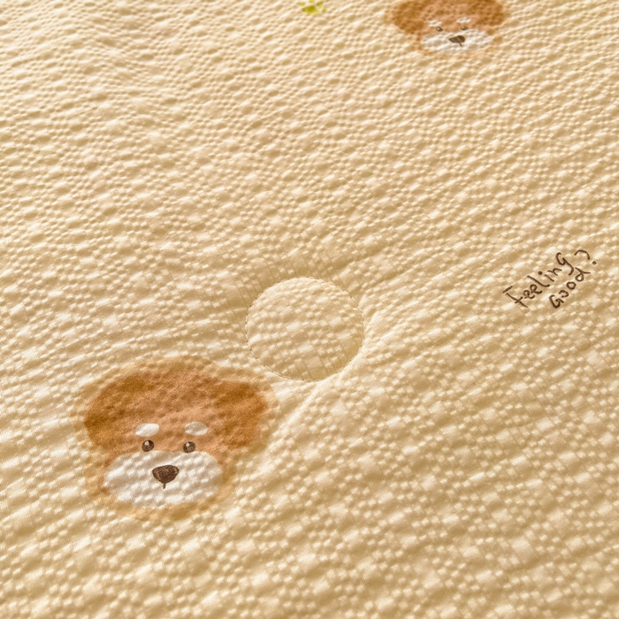 91家纺网 家纺一手货源 找家纺 梵朴 2026新款A类泡芙双层纱贝壳边床盖夏被四件套三角针夏凉被空调被 萌宠