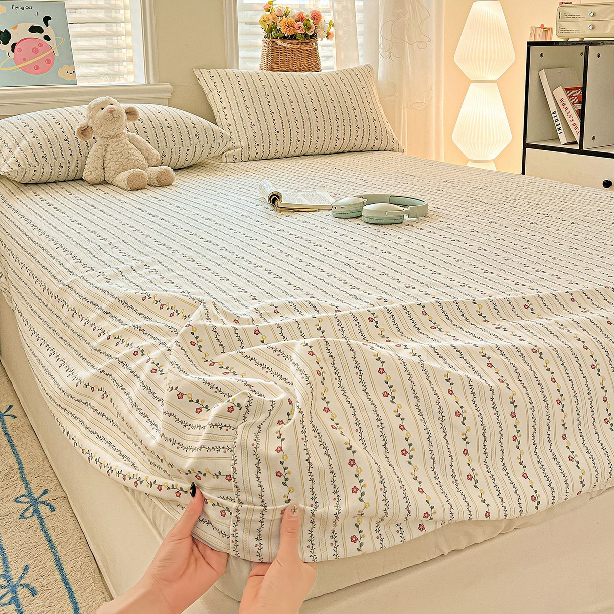 91家纺网 家纺一手货源 找家纺 （总）欧妮家纺 2026新款朴棉老粗布床笠