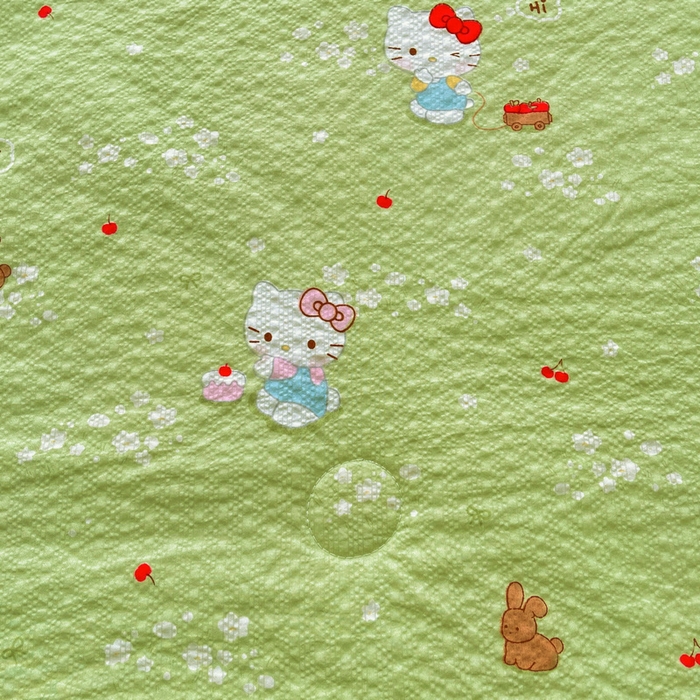 91家纺网 家纺一手货源 找家纺 梵朴 2026新款A类泡芙双层纱贝壳边床盖夏被四件套三角针夏凉被空调被 泡芙KT-绿