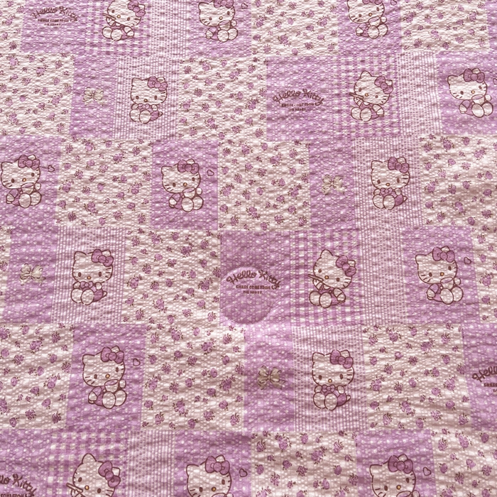 91家纺网 家纺一手货源 找家纺 梵朴 2026新款A类泡芙双层纱贝壳边床盖夏被四件套三角针夏凉被空调被 泡芙KT-紫