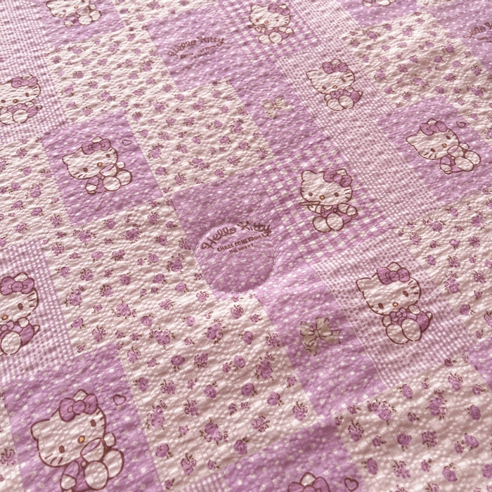 91家纺网 家纺一手货源 找家纺 梵朴 2026新款A类泡芙双层纱贝壳边床盖夏被四件套三角针夏凉被空调被 泡芙KT-紫