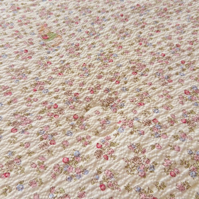 91家纺网 家纺一手货源 找家纺 梵朴 2026新款A类泡芙双层纱贝壳边床盖夏被四件套三角针夏凉被空调被 紫花免