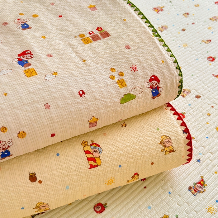 91家纺网 家纺一手货源 找家纺 梵朴 2026新款A类泡芙双层纱贝壳边床盖夏被四件套三角针夏凉被空调被 组合图