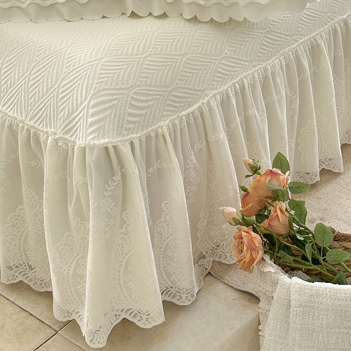 91家纺网 家纺一手货源 找家纺 乐朵家居 2026新款 梵希（复合）  凉席三件套+可配同色系空调被 米白