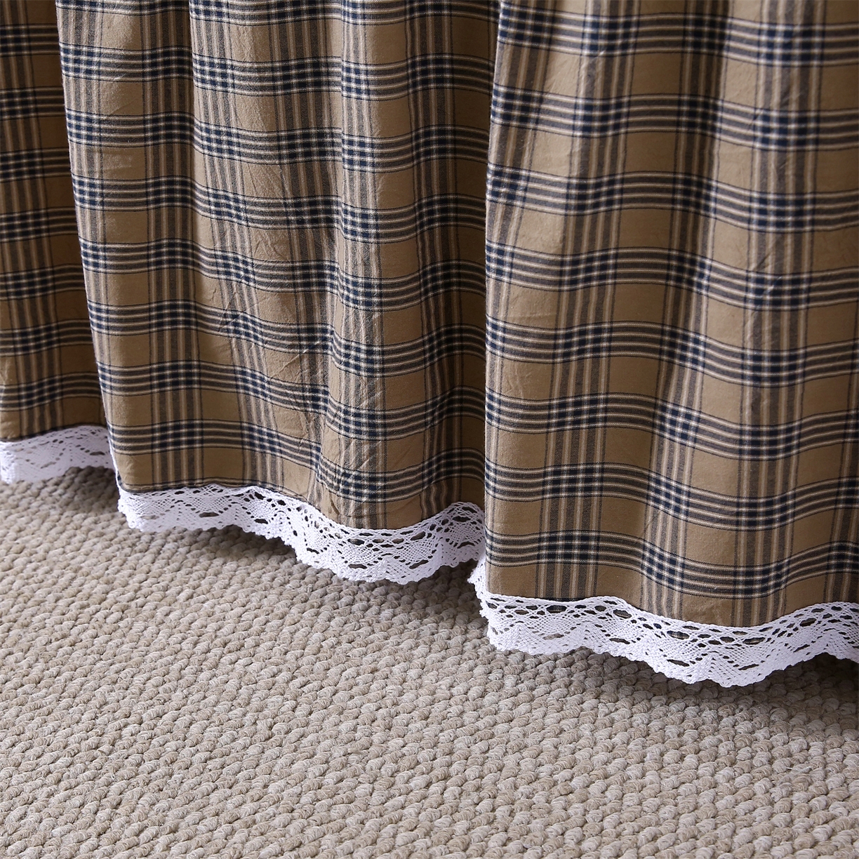 91家纺网 家纺一手货源 找家纺 （总）欧妮家纺 2026新款无印全棉水洗棉夹棉单床裙-三件套