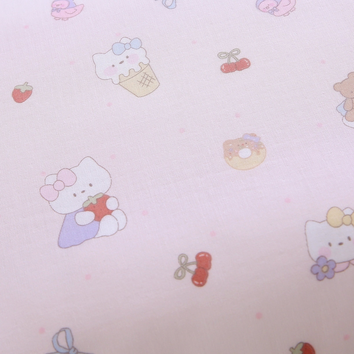 91家纺网 家纺一手货源 找家纺 珍贝家纺 2026新款全棉双层纱豆豆连套枕 小猫-粉