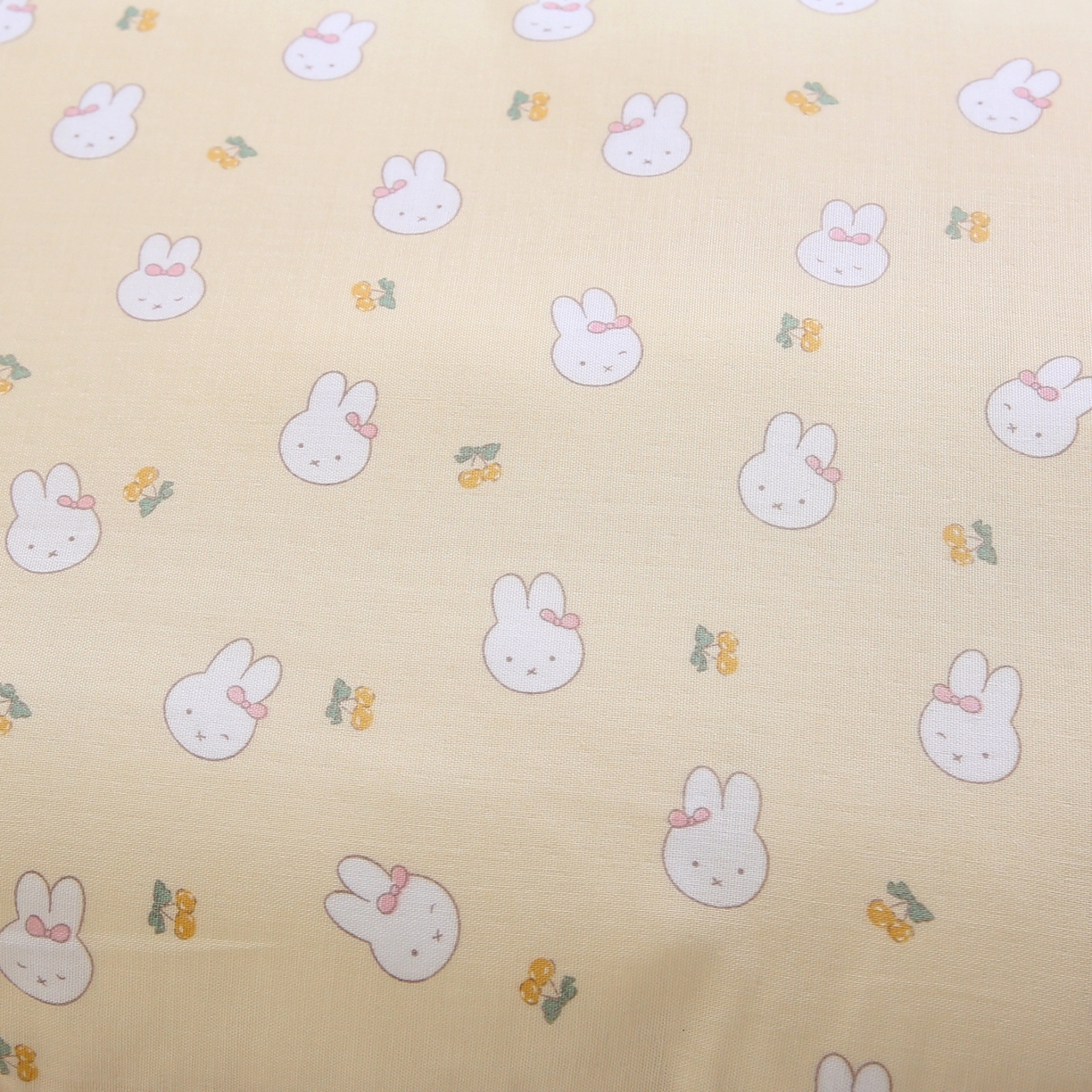 91家纺网 家纺一手货源 找家纺 珍贝家纺 2026新款全棉双层纱豆豆连套枕 小兔-黄