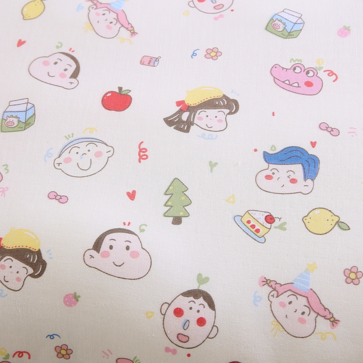 91家纺网 家纺一手货源 找家纺 珍贝家纺 2026新款全棉双层纱豆豆连套枕 卡通-白