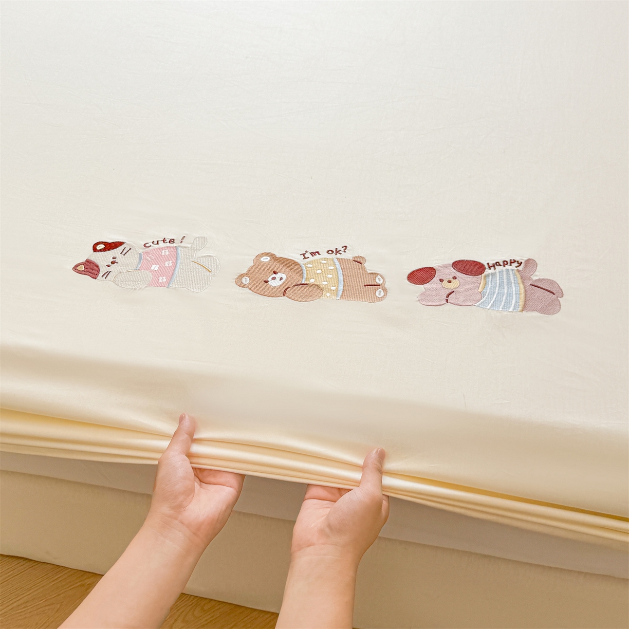 91家纺网 家纺一手货源 找家纺 （总）居眠 2026新款A类全棉卡通刺绣单层童话乐园床笠