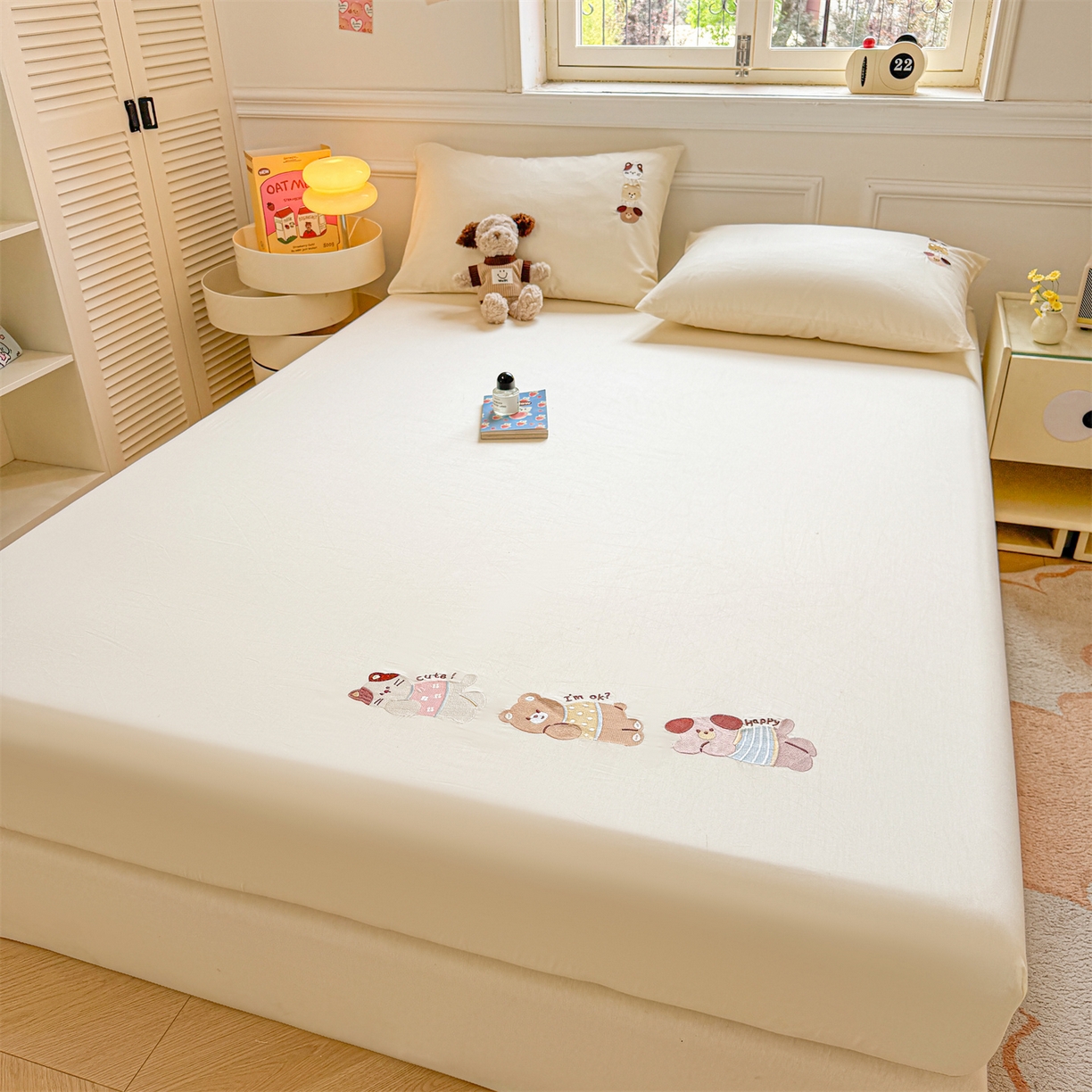 91家纺网 家纺一手货源 找家纺 （总）居眠 2026新款A类全棉卡通刺绣单层童话乐园床笠