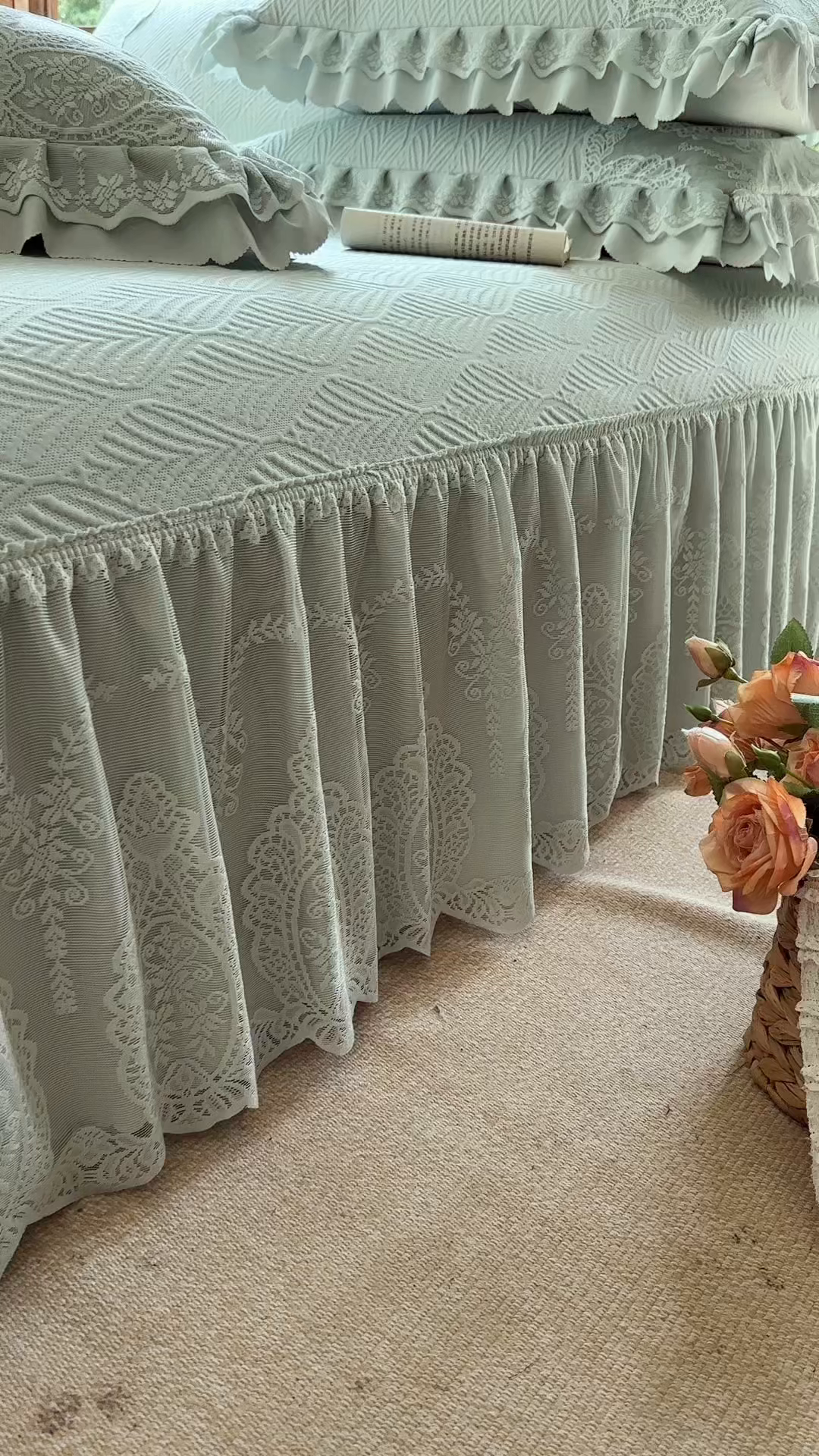 91家纺网 家纺一手货源 找家纺 乐朵家居 2026新款 梵希（复合）  凉席三件套+可配同色系空调被 抹茶绿