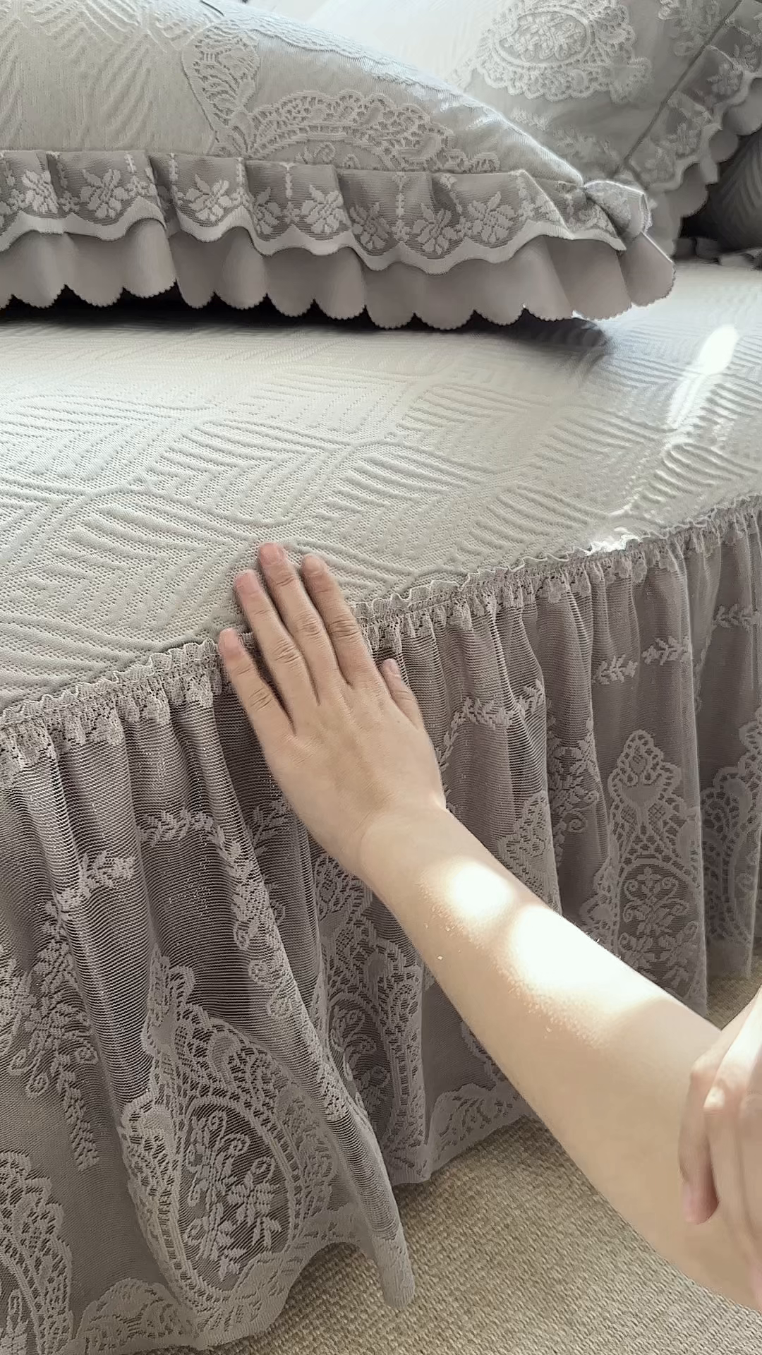 91家纺网 家纺一手货源 找家纺 乐朵家居 2026新款 梵希 凉席三件套+可配同色系空调被 星空灰