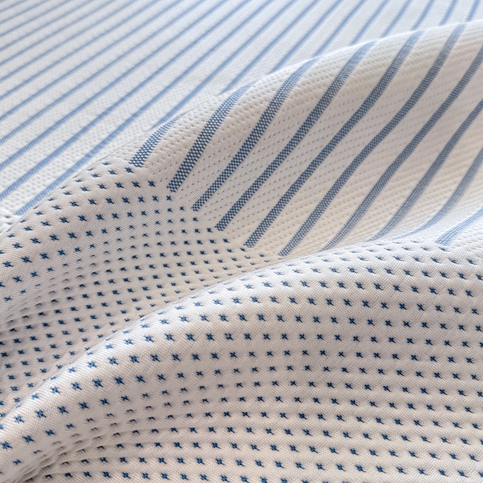 91家纺网 家纺一手货源 找家纺 梦初语 2026春夏新款刺绣凉感豆豆冰丝软席三件套（400克加厚 夹层加捻 不起球 可机洗） 清风条韵-蓝