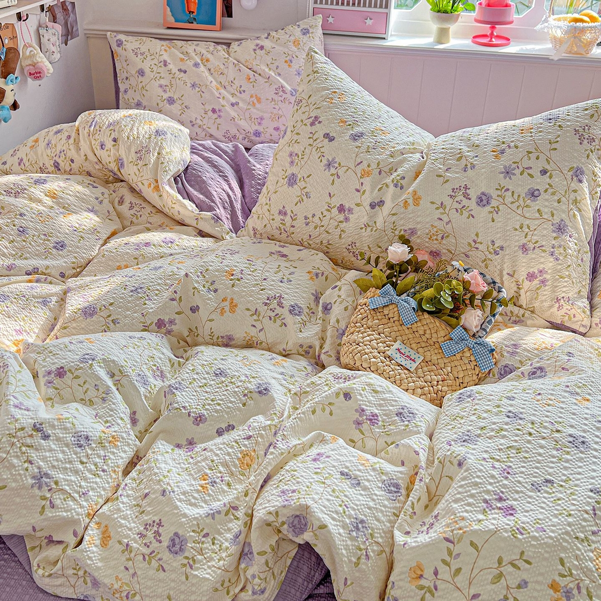 91家纺网 家纺一手货源 找家纺 欧妮家纺 2026新款泡芙棉印花四件套-跑量款 泡芙-浪漫日记