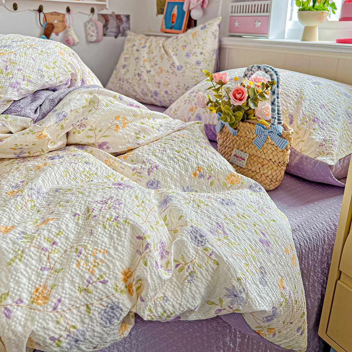 91家纺网 家纺一手货源 找家纺 欧妮家纺 2026新款泡芙棉印花四件套-跑量款 泡芙-浪漫日记