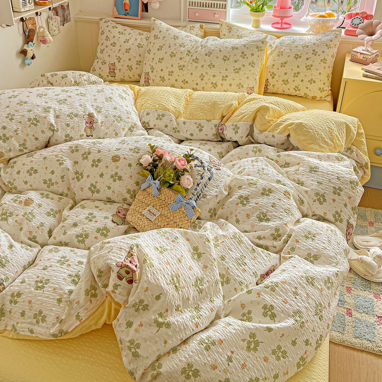 91家纺网 家纺一手货源 找家纺 （总）欧妮家纺 2026新款泡芙棉印花四件套-跑量款