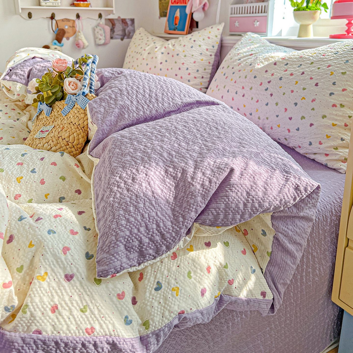 91家纺网 家纺一手货源 找家纺 （总）欧妮家纺 2026新款泡芙棉印花四件套-跑量款