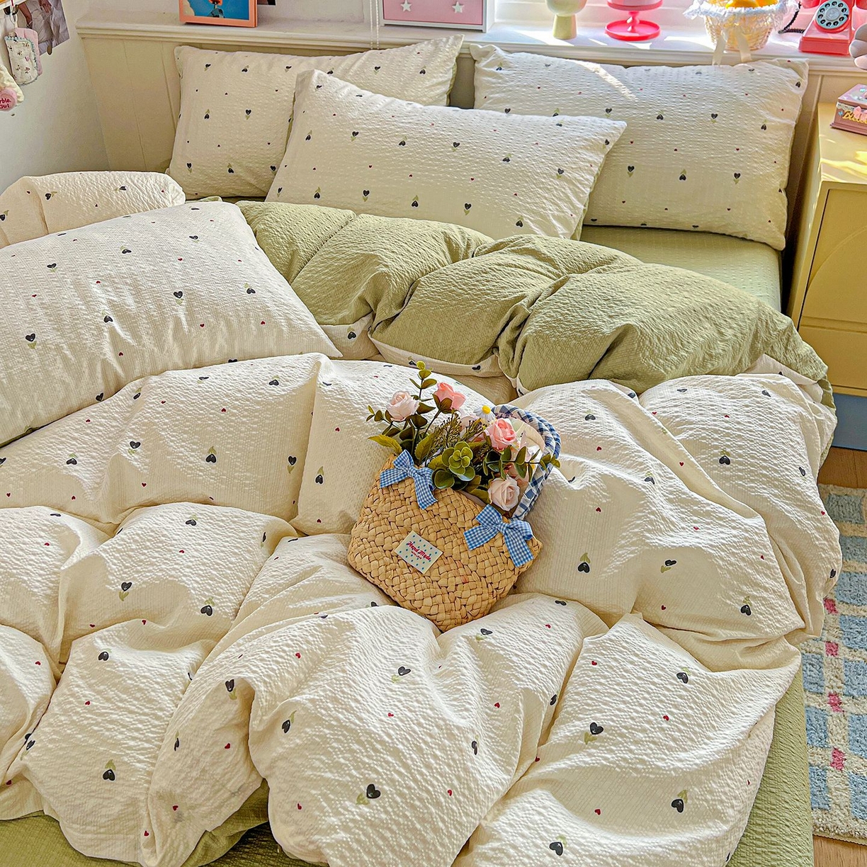 91家纺网 家纺一手货源 找家纺 （总）欧妮家纺 2026新款泡芙棉印花四件套-跑量款