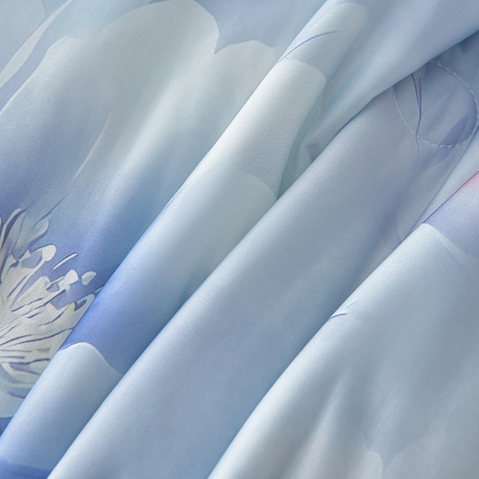 91家纺网 家纺一手货源 找家纺 畅畅家纺 2026春夏新款凉感丝乳胶床裙凉席三件套印花凉席席子-足球花 足球花-繁花-蓝