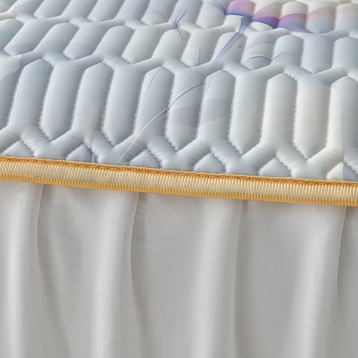 91家纺网 家纺一手货源 找家纺 畅畅家纺 2026春夏新款凉感丝乳胶床裙凉席三件套印花凉席席子-足球花 足球花-繁花-蓝