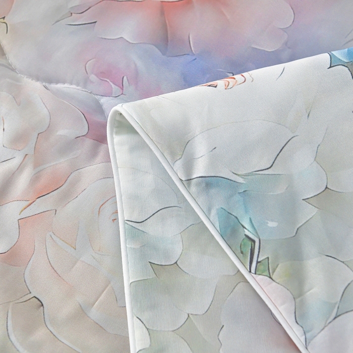 91家纺网 家纺一手货源 找家纺 畅畅家纺 2026春夏新款凉感丝乳胶床裙凉席三件套印花凉席席子-足球花 足球花-繁花-粉