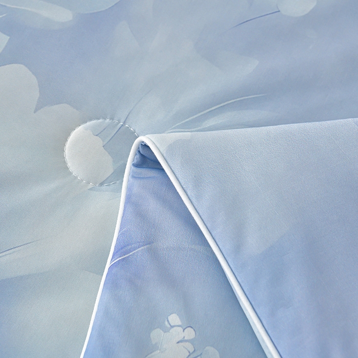 91家纺网 家纺一手货源 找家纺 畅畅家纺 2026春夏新款凉感丝乳胶床裙凉席三件套印花凉席席子-足球花 足球花-繁花-蓝