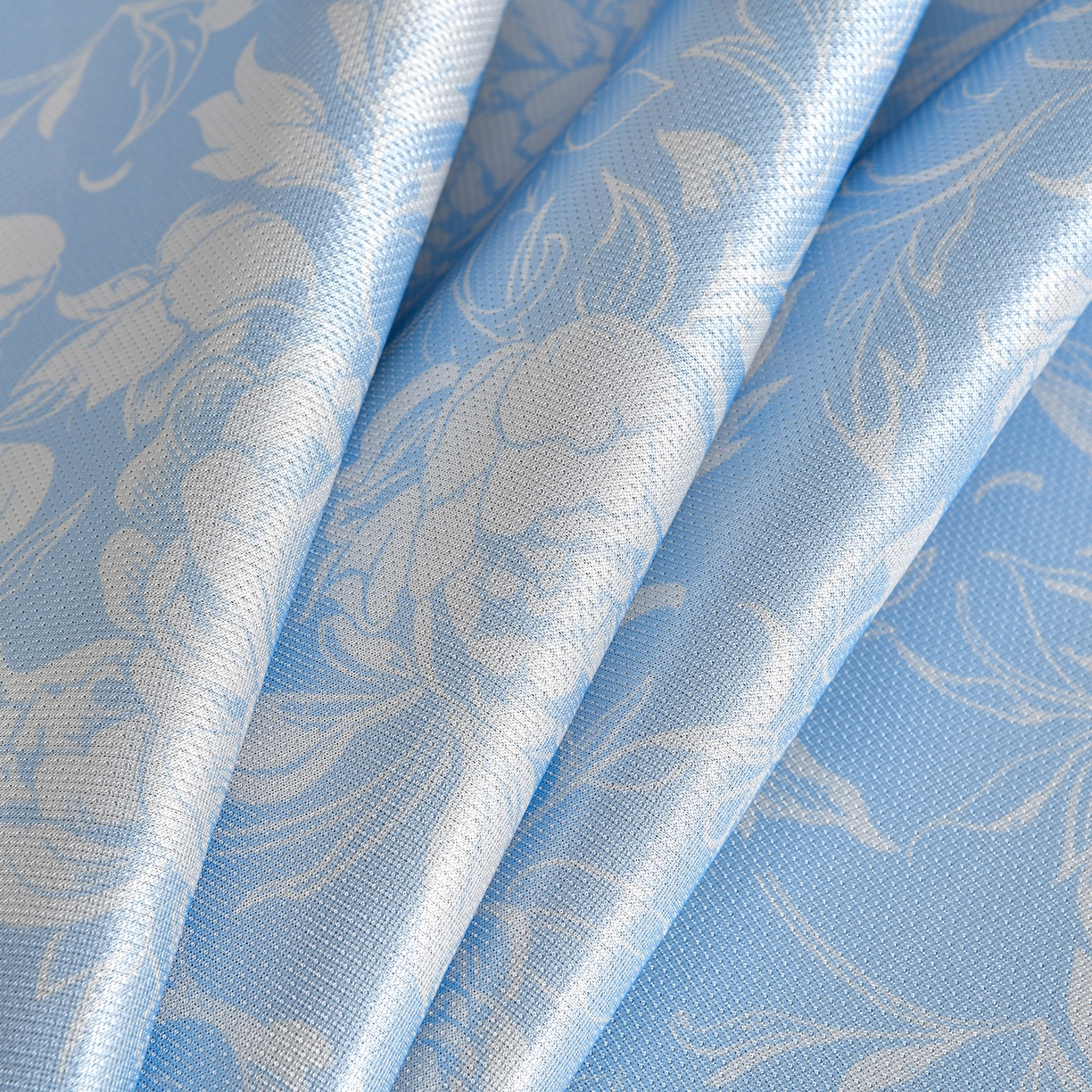 91家纺网 家纺一手货源 找家纺 畅畅家纺 2026春夏新款豆豆冰丝印花复合床裙款席子凉席三件套 花颜-蓝